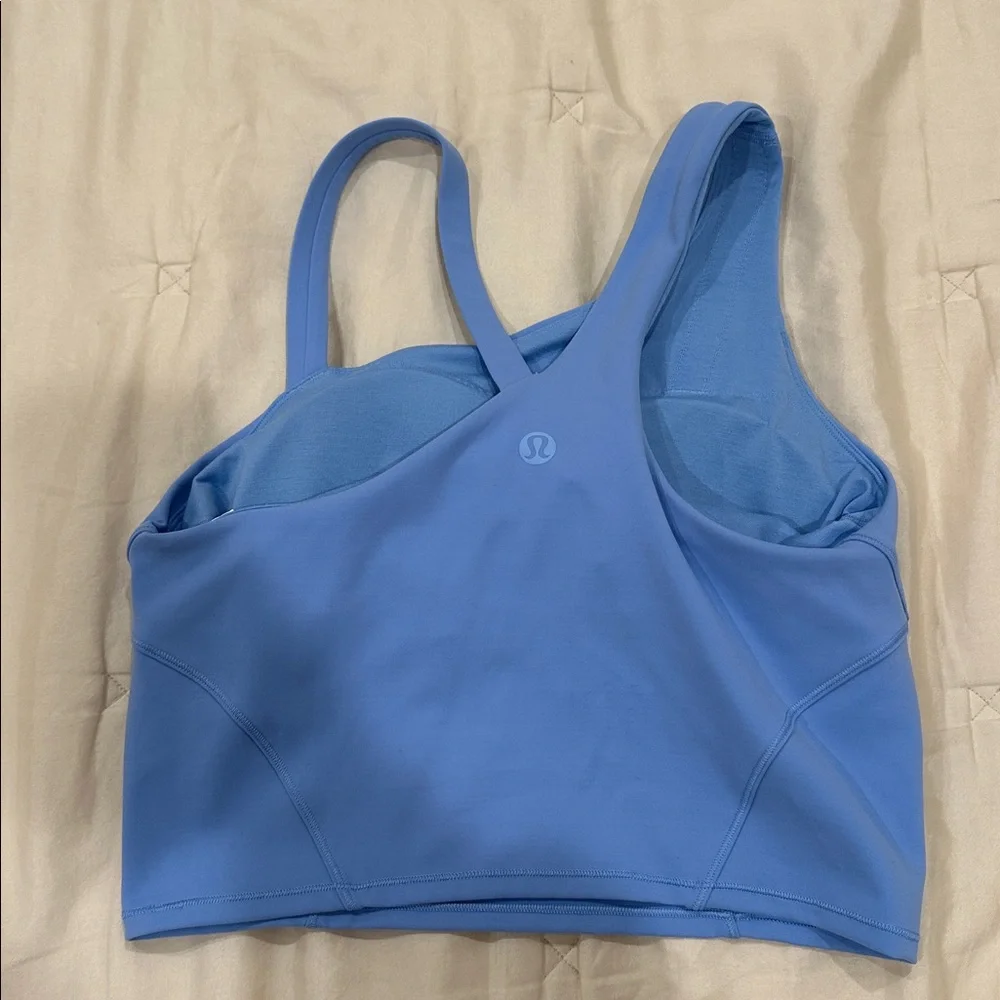 Lululemon Everlux Asymetrical Crop Tennis Tank in Sinatra Blue (10) - Picture 7 of 10